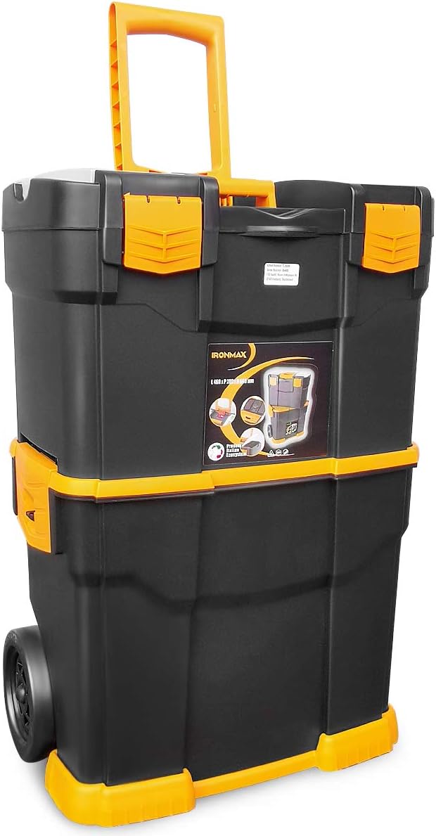 Stackable Rolling Tool Storage Case with Removable Tray F518