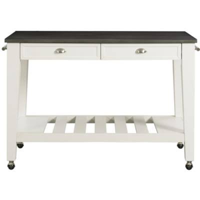 White Kitchen Cart with Grey Top R382
