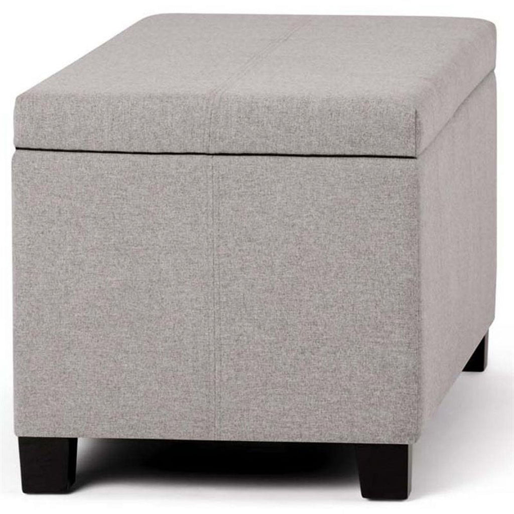 Solid Wood Storage Bench in Cloud Gray D897