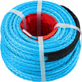 Synthetic Winch Rope 3/8in x 100ft with G70 Hook, 12 Strands, Blue Pack of 2 G3874