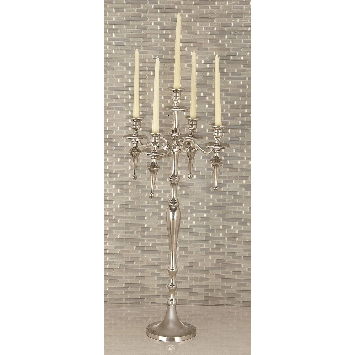 Aluminum Candelabra 16 Inches Wide 33 Inches High G1902