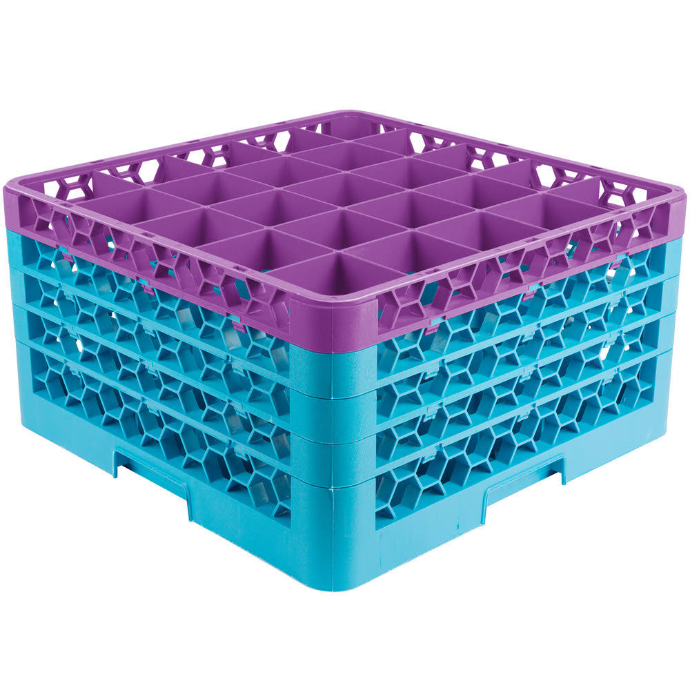 25 Compartment Lavender Glass Rack with 4 Extenders L14637