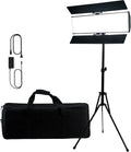 180W Bi-Color 3200-5600K CRI 96+ LED Panel Video Light with Barndoor O6644