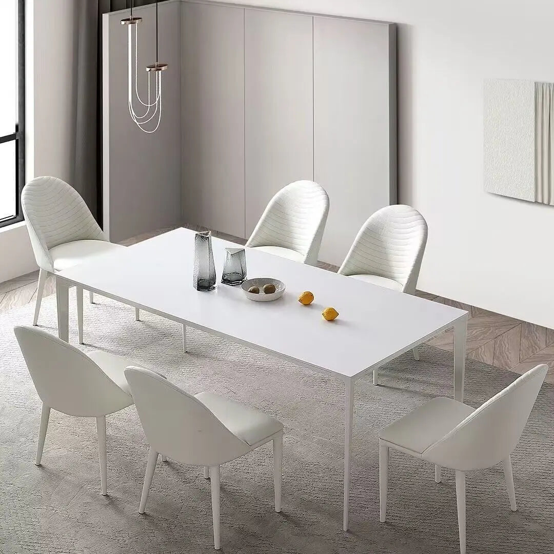 White Leather Dining Chair B19624
