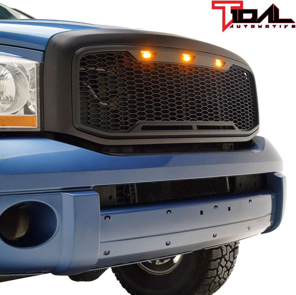 ABS Grille with Amber LED Lights Matte Black L96887