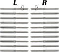 20Pack 1/8 Swage Lag Screws Left & Right Cable Railing Hardware Kit T316 Stainless Steel U265622