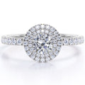 18K White Gold Plated Moissanite Engagement Ring G47782