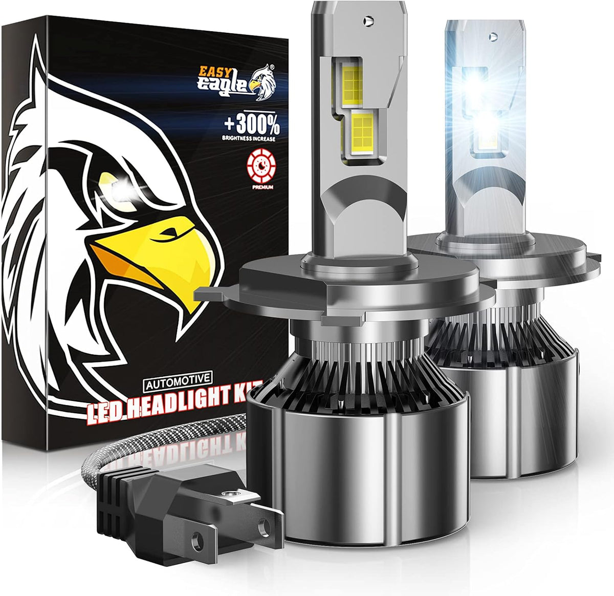 9006 LED Headlight Bulbs HB4 120W 20000LM 6500K Cold White Pack of 2 M772