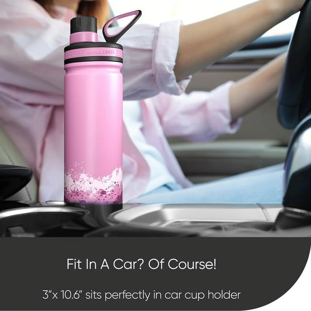 Pink 26oz Vacuum Insulated Stainless Steel Water Bottle S677