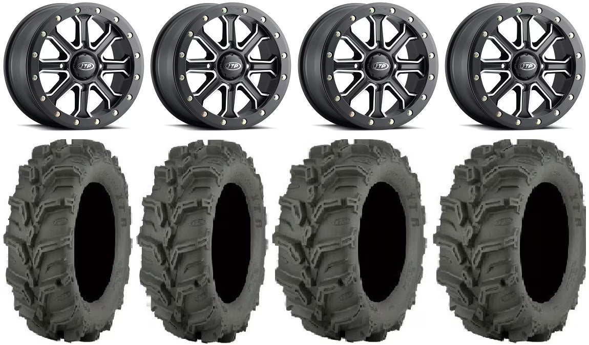 14" Black Beadlock Wheels with 27" Mud Lite XTR Tires G5759