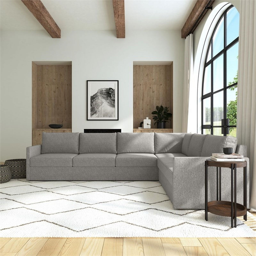 Gray 6 Seat Sectional with Performance Fabric A56521