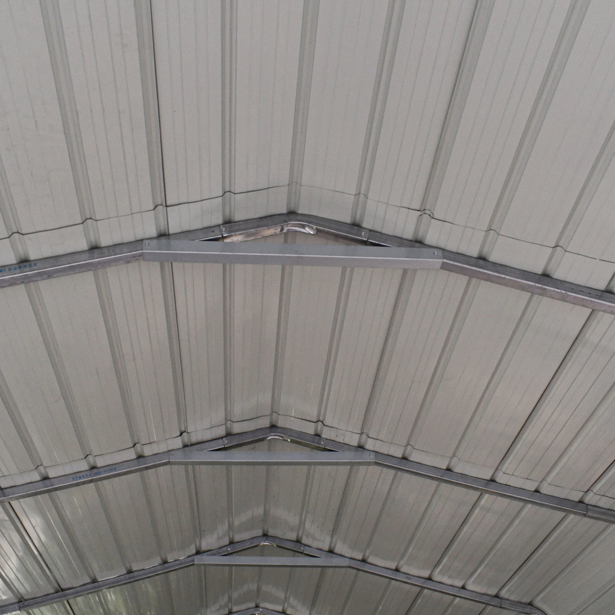 Galvanized Steel Carport Canopy Shelter with Sidewalls 12W x 26L x 10H ft Grey H668106