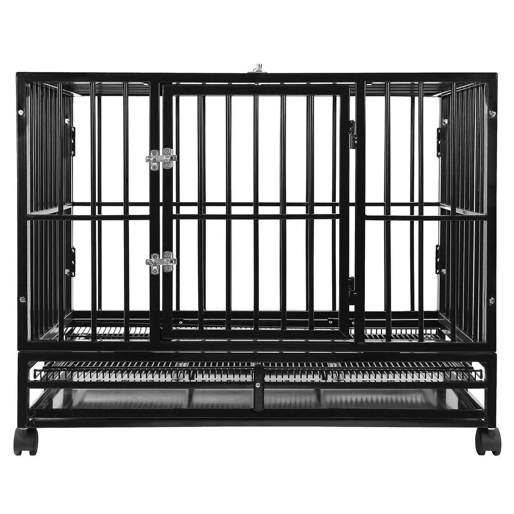 36x22 Medium Heavy-Duty Dog Crate Cage with Tray A969