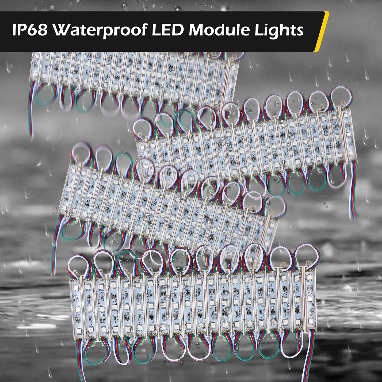 LED Storefront Lights 400pcs RGB with Remote Controller Waterproof Strip Lights Y341