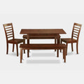 5 Piece Kitchen Table Set with 2 Chairs and 2 Benches S882995