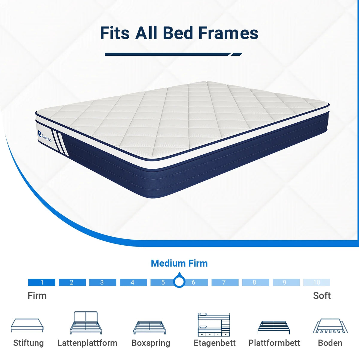 Full Size Gel Memory Foam Hybrid Mattress G832