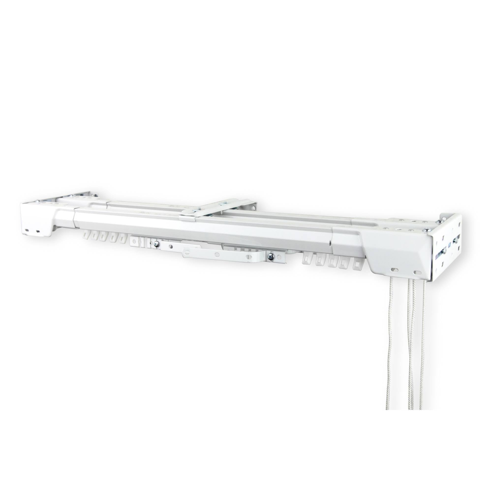White Heavy Duty Double Traverse Rod P744
