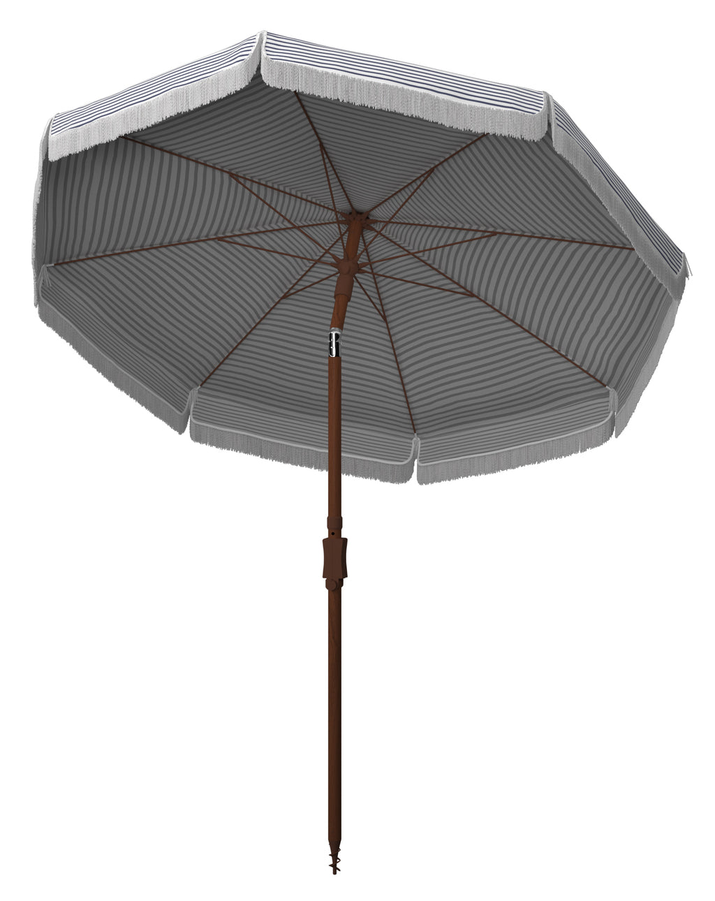 White/Navy Beach Patio Umbrella L9266
