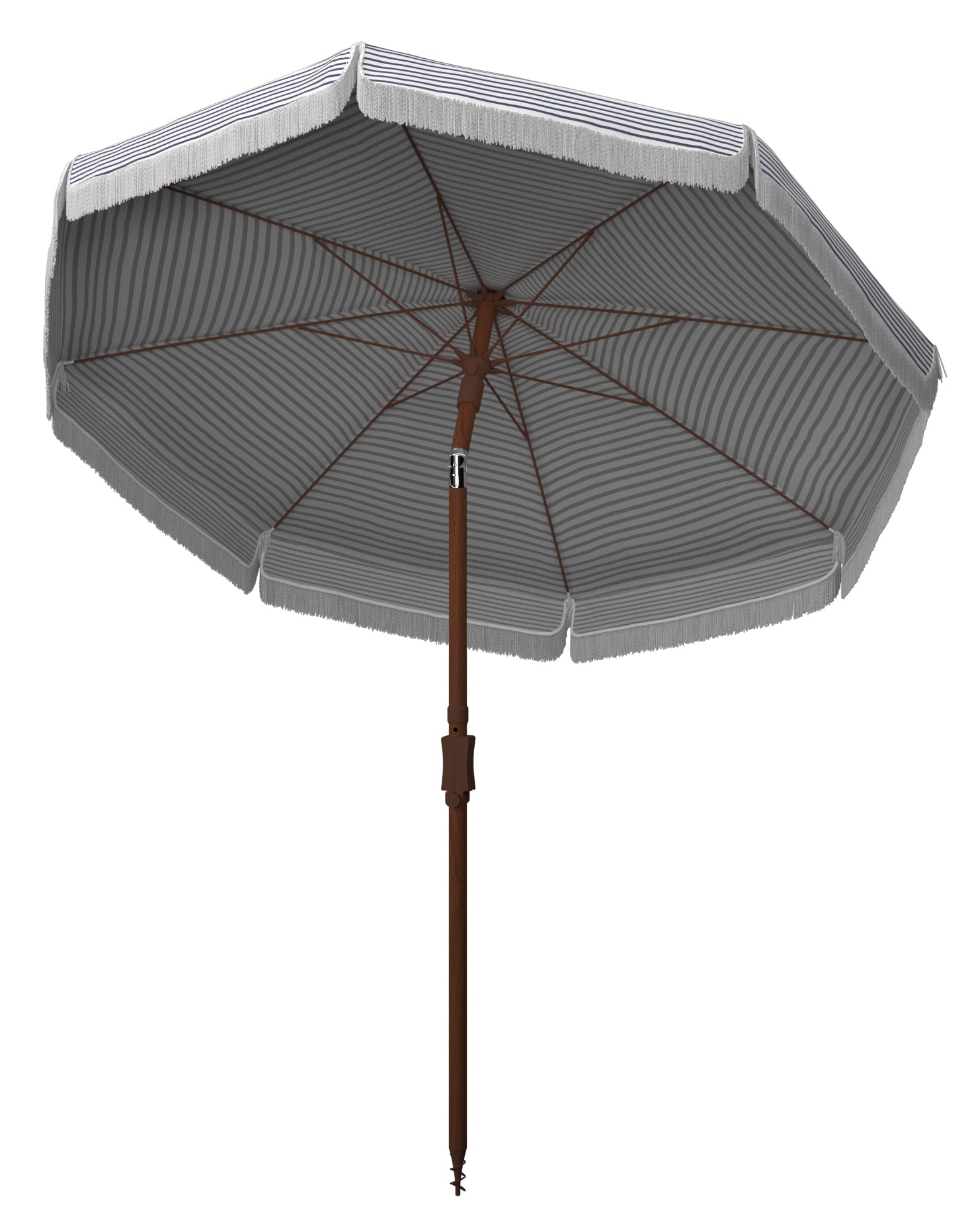 White/Navy Beach Patio Umbrella L9266