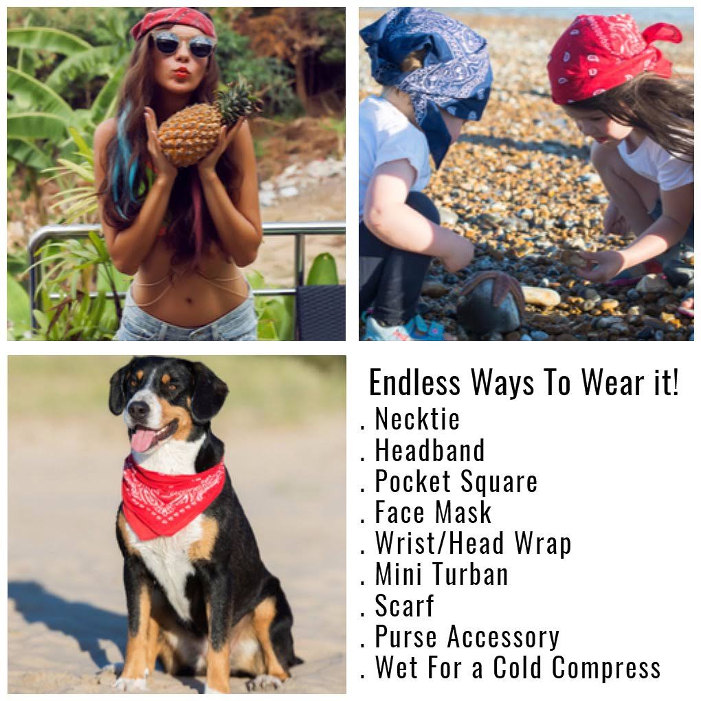 100% Cotton Bandana 21 Inches 36 Pack G237