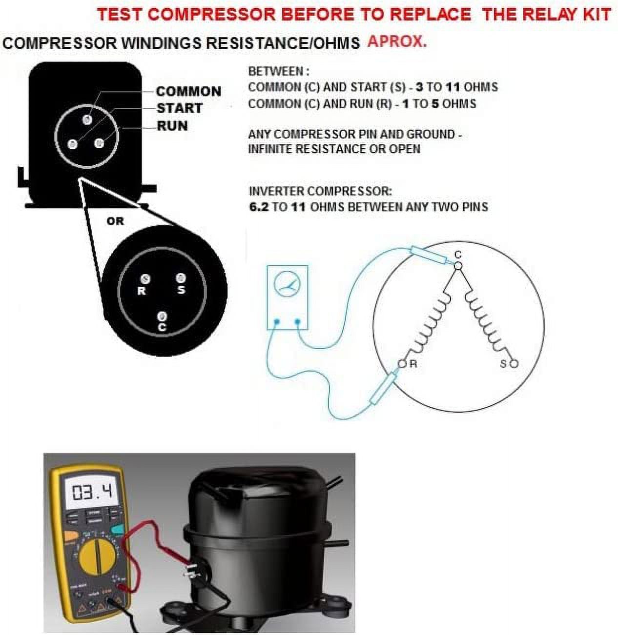 Refrigerator Start Relay & Overload Kit Replacement G37934