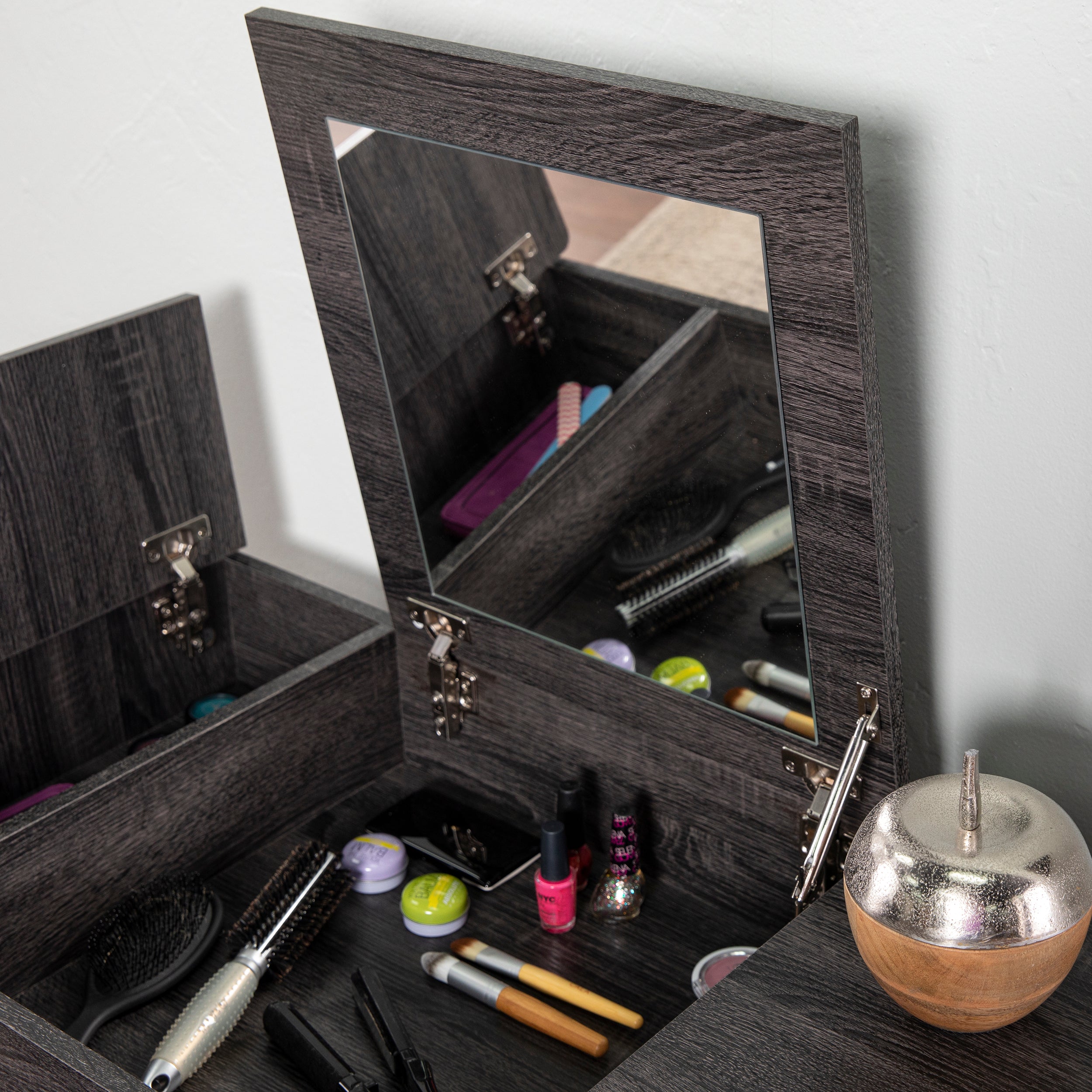 Storage Vanity with Mirror Freestanding Vanity Desk L826651