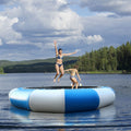 17ft Inflatable Water Trampoline Blue and White PVC Tarpaulin Max Capacity 400kg/ 880lb U1940