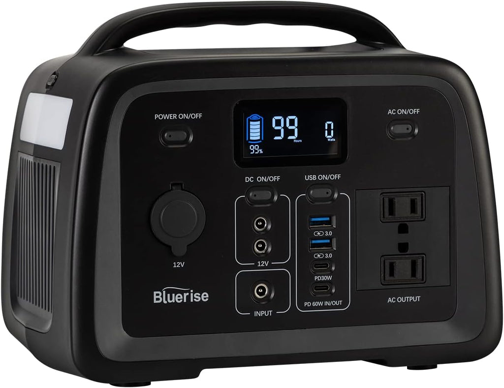 Portable Power Station 320Wh LiFePO4 with 2 AC Outlet 110V/300W Pure Sine Wave Solar Generator F779
