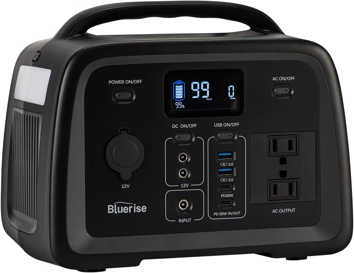 Portable Power Station 320Wh LiFePO4 with 2 AC Outlet 110V/300W Pure Sine Wave Solar Generator F779