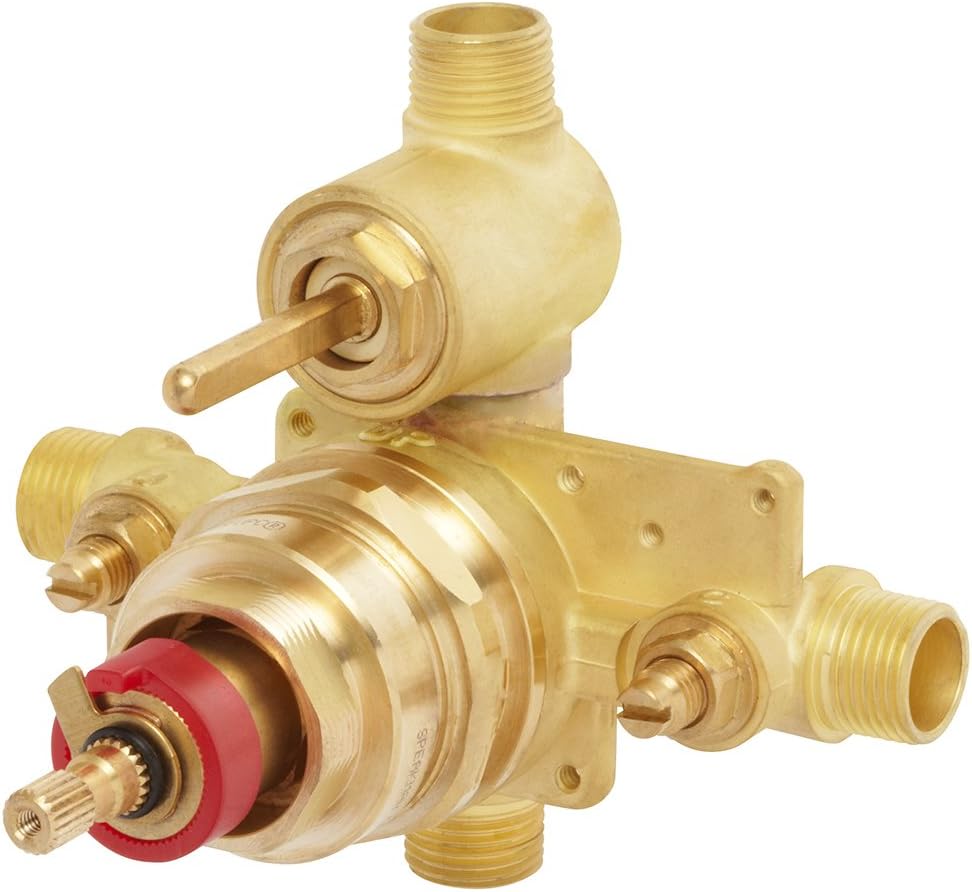 Rough Brass Thermostatic Diverter Shower Valve I54597