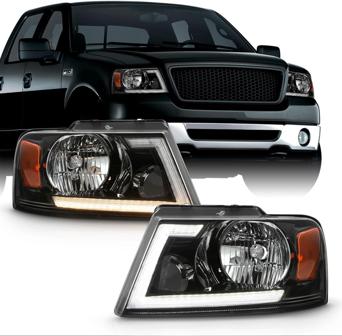 Black Headlights for Pickup Truck P963
