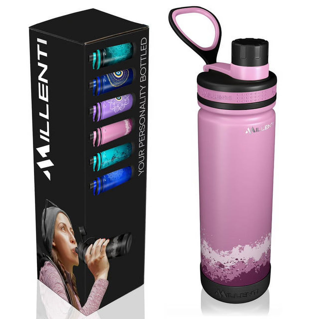 Pink 26oz Vacuum Insulated Stainless Steel Water Bottle S677