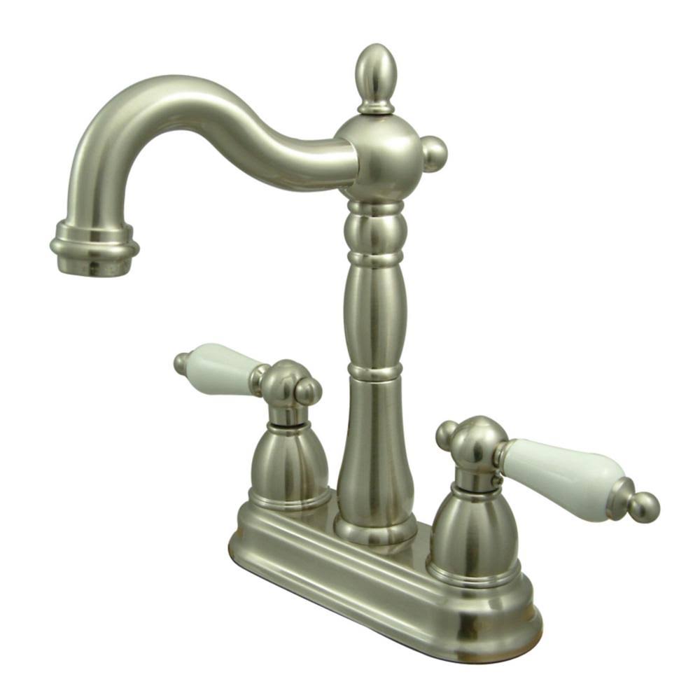 Brushed Nickel 2-Handle Bar Faucet L903438