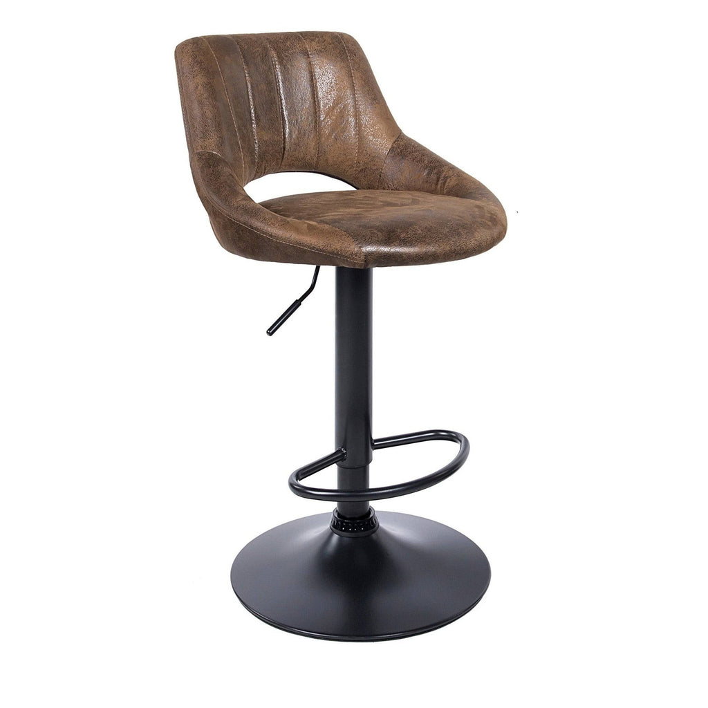 Grey Adjustable Swivel Barstool Set of 2 J9690