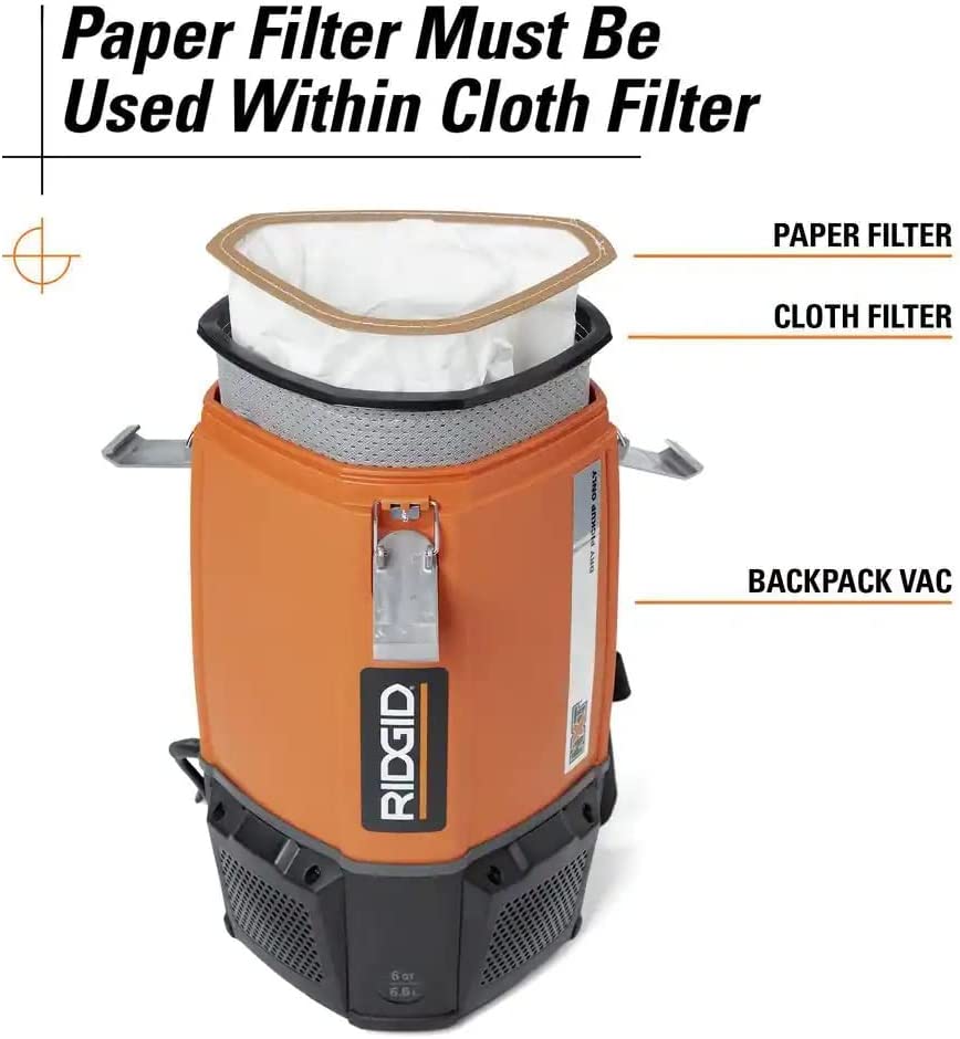 6 Qt. Backpack Vacuum Cleaner with Filters Z1150