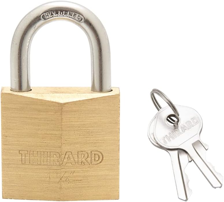 16 Pack Keyed Alike Solid Brass Padlock with 1-1/4” Wide Lock Body V873