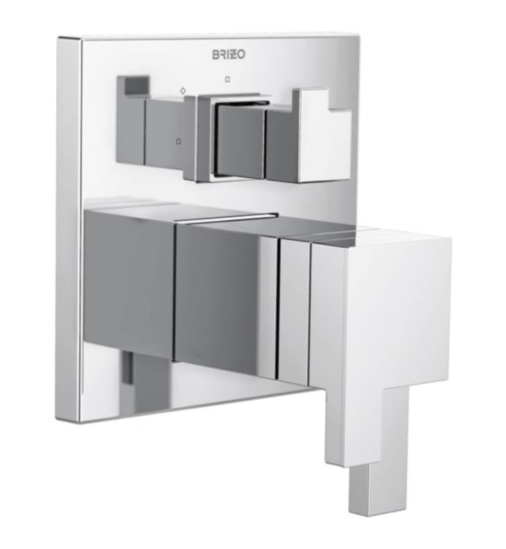 Brushed Nickel Thermostatic Valve with Integrated 3-Function Diverter Trim T300