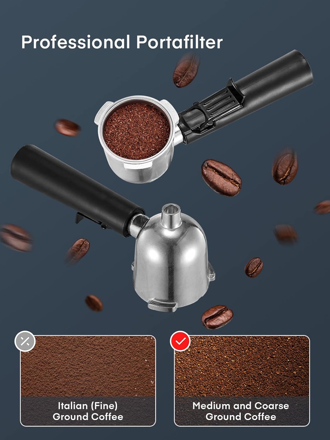 3.5 Bar 4 Cup Compact Espresso Machine with Milk Frother L979