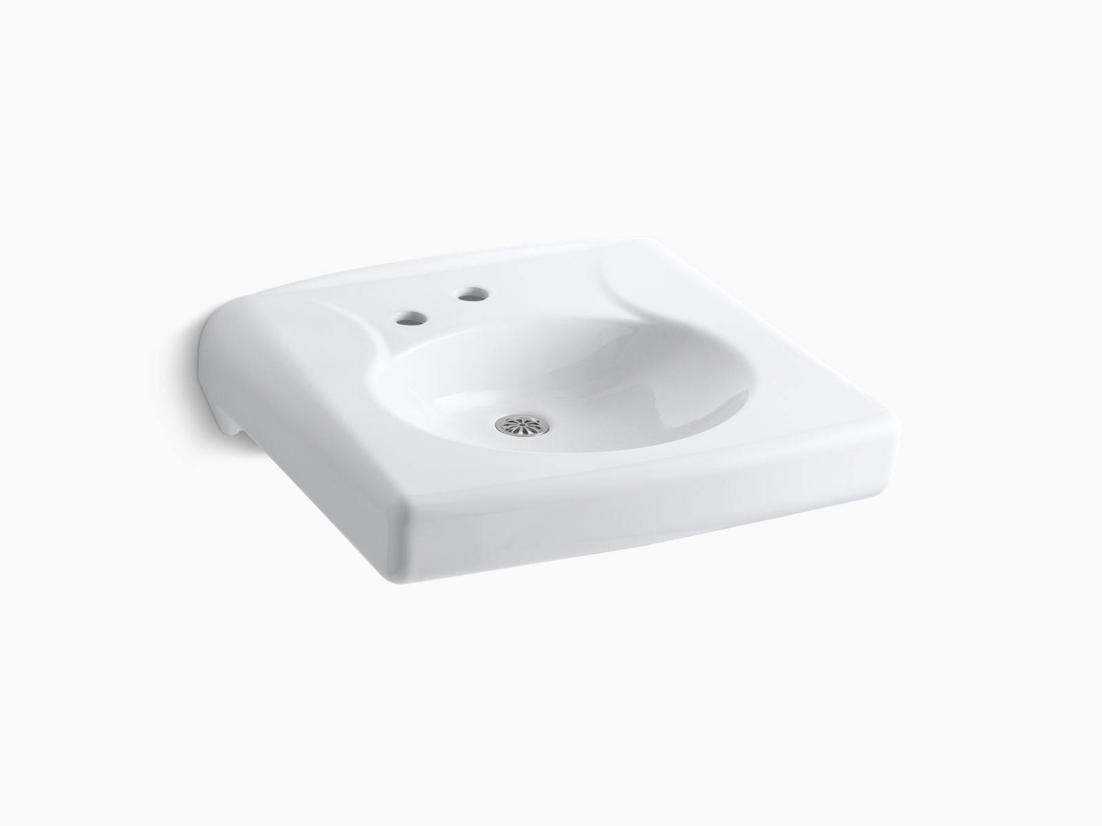 Wall-Mount Bathroom Sink with Single-Hole Faucet W59700
