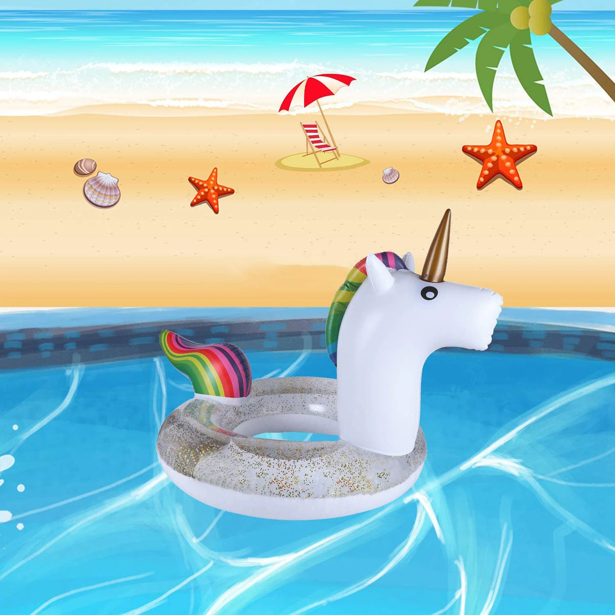 Inflatable Sea Horse Swimming Ring 48 inc F573025