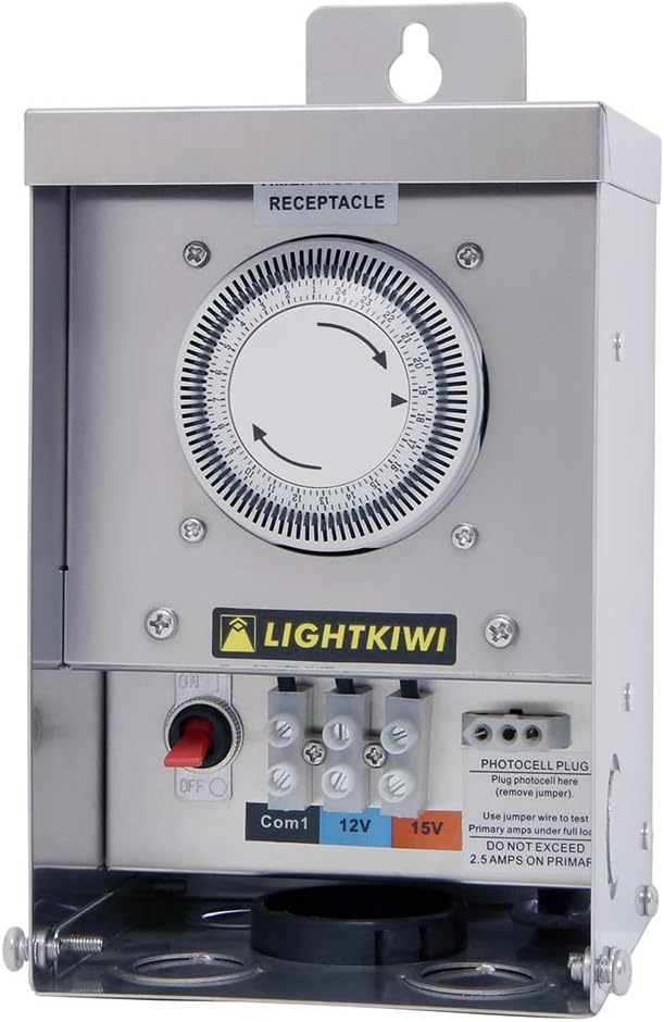 75 Watt Heavy-Duty Stainless Steel Multi-Tap Low Voltage Transformer E9966
