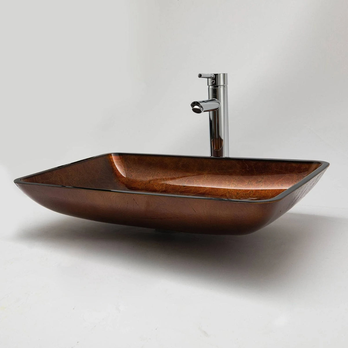 Tan Rectangular Vessel Bathroom Sink Y134