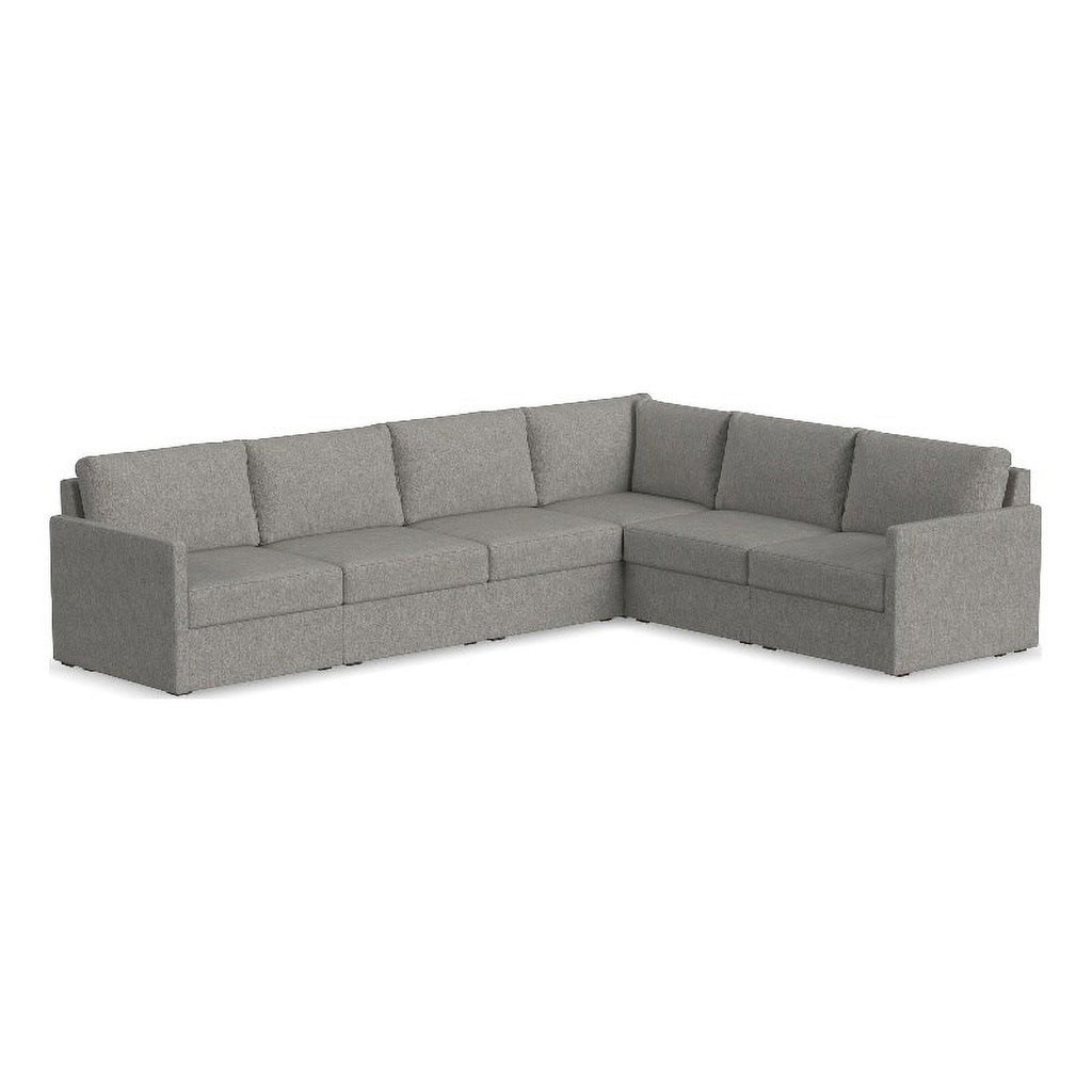 Gray 6 Seat Sectional with Performance Fabric A56521