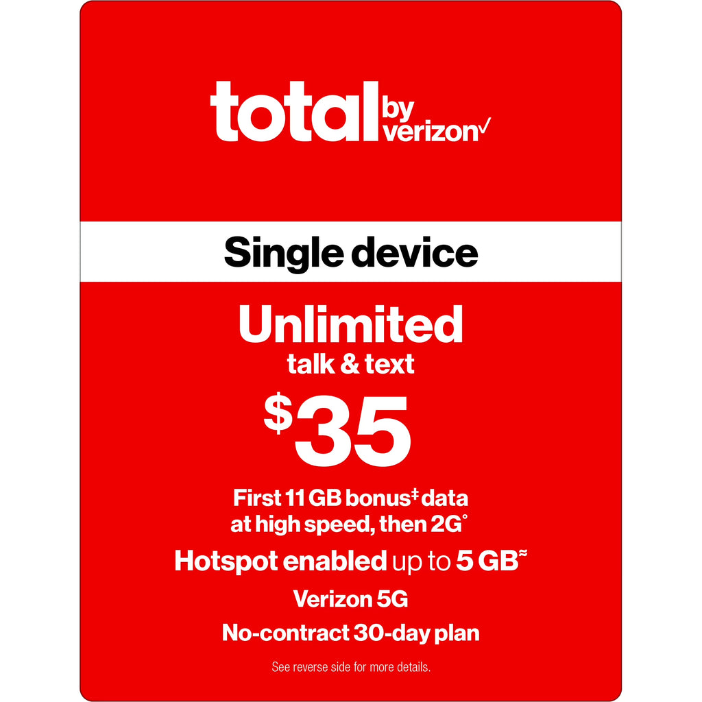 $35 Unlimited Talk & Text 30-Day Prepaid Plan D202336