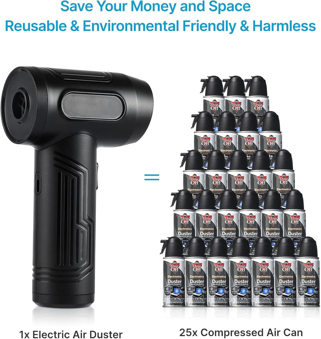 Cordless Air Duster Portable Air Blower with 50000 RPM Rechargeable Battery T6266
