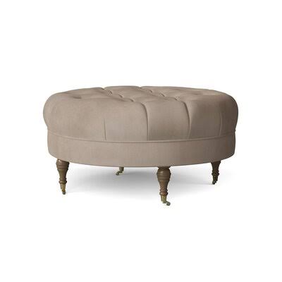Black Walnut Brass Cocktail Ottoman H5198