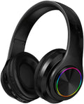Red Black Wireless Bluetooth Over Ear Headphones with Built-in Mic, Pack of 2 G8866
