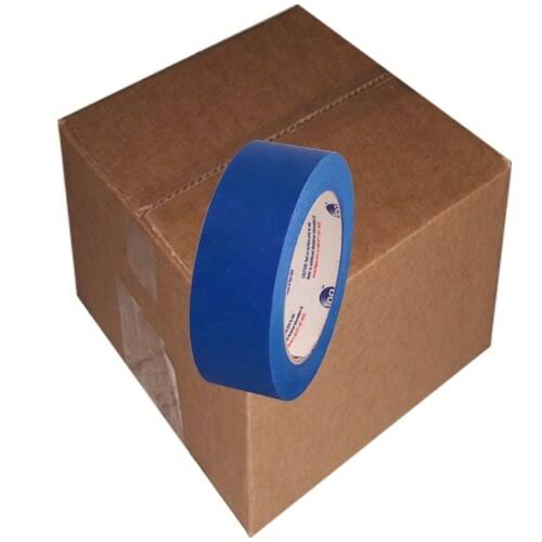 Blue UV Resistant Painters Masking Tape 1-1/2 inch x 60 Yards 24 Roll Case A8963