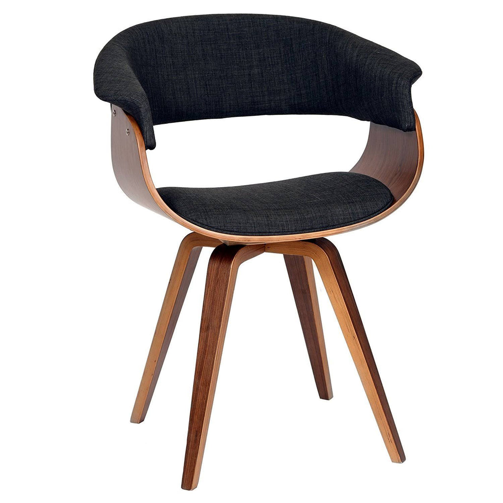 Charcoal Fabric and Walnut Wood Finish Chair B94823