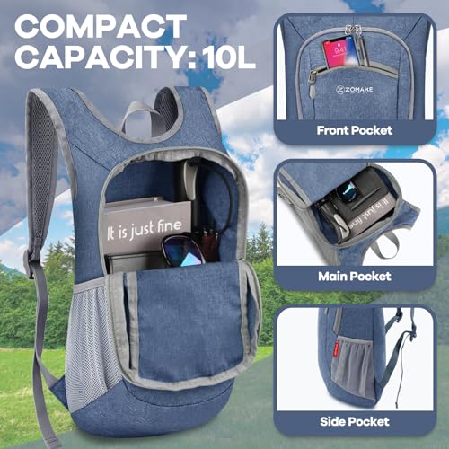 Ultra Lightweight Packable Backpack 10L Black F9333